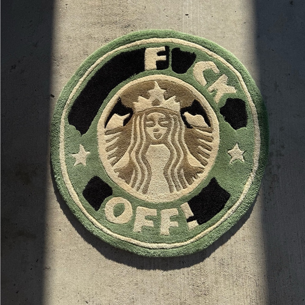 Starbucks F*CK OFF Rug